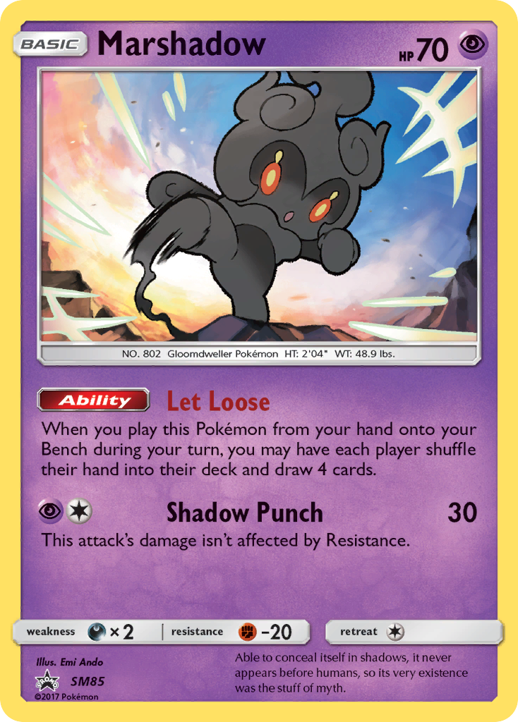 Marshadow (SM85) [Sun & Moon: Black Star Promos] | Jomio and Rueliete's Cards and Comics