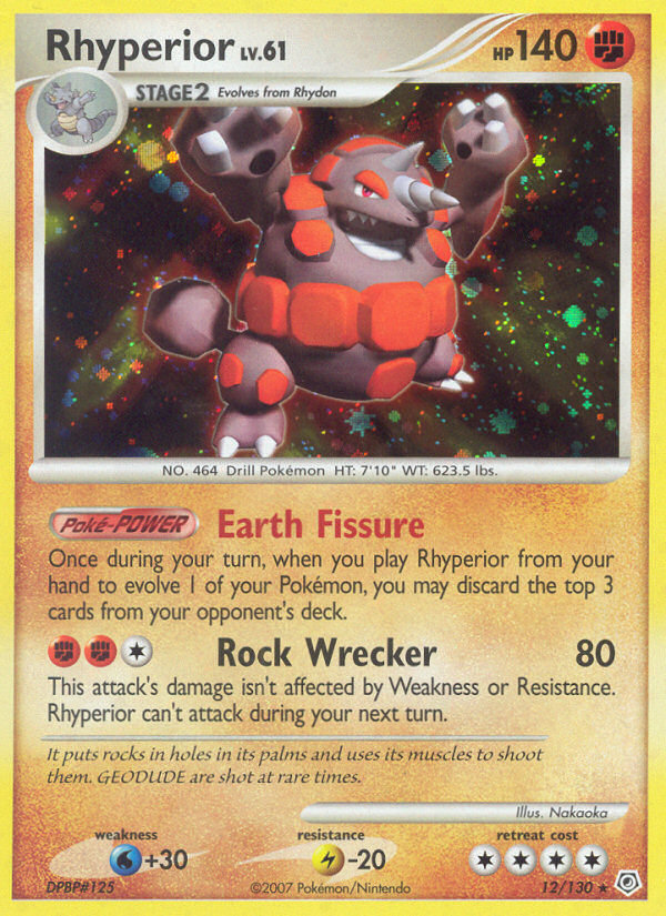 Rhyperior (12/130) [Diamond & Pearl: Base Set] | Jomio and Rueliete's Cards and Comics