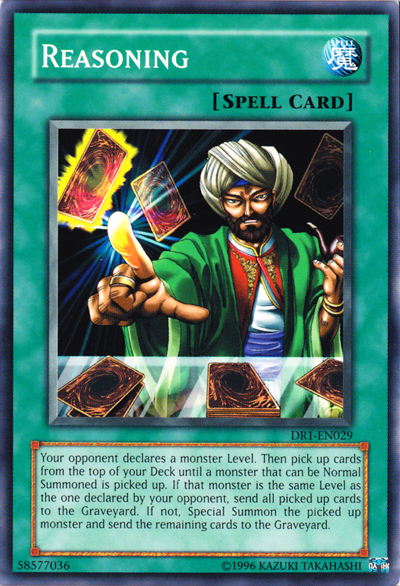 Reasoning [DR1-EN029] Common | Jomio and Rueliete's Cards and Comics