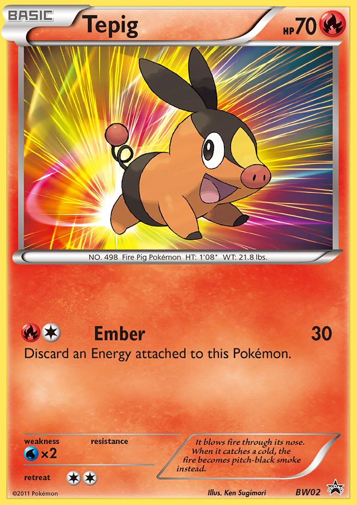 Tepig (BW02) [Black & White: Black Star Promos] | Jomio and Rueliete's Cards and Comics