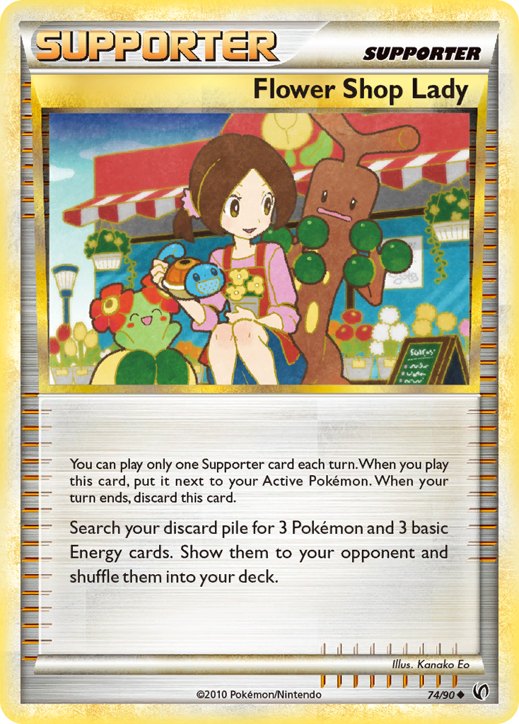 Flower Shop Lady (74/90) [HeartGold & SoulSilver: Undaunted] | Jomio and Rueliete's Cards and Comics