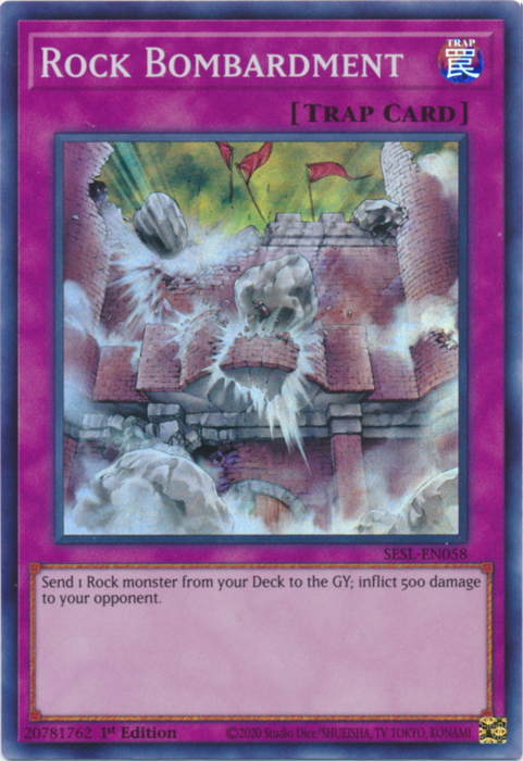 Rock Bombardment [SESL-EN058] Super Rare | Jomio and Rueliete's Cards and Comics