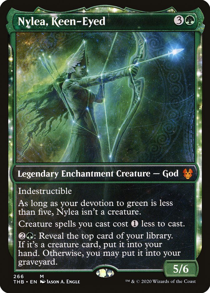 Nylea, Keen-Eyed (Showcase) [Theros Beyond Death] | Jomio and Rueliete's Cards and Comics