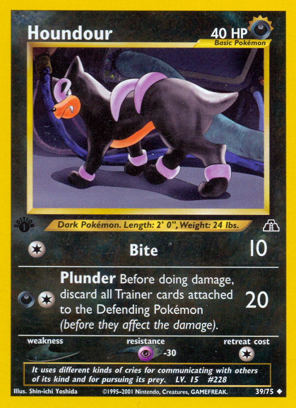 Houndour (39/75) [Neo Discovery 1st Edition] | Jomio and Rueliete's Cards and Comics