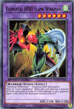 Elemental HERO Flame Wingman [SGX1-ENA21] Common | Jomio and Rueliete's Cards and Comics