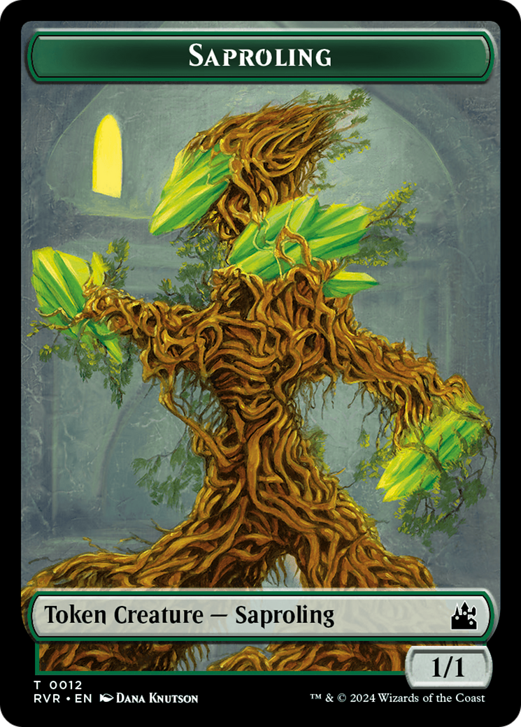 Saproling // Spirit (0004) Double-Sided Token [Ravnica Remastered Tokens] | Jomio and Rueliete's Cards and Comics