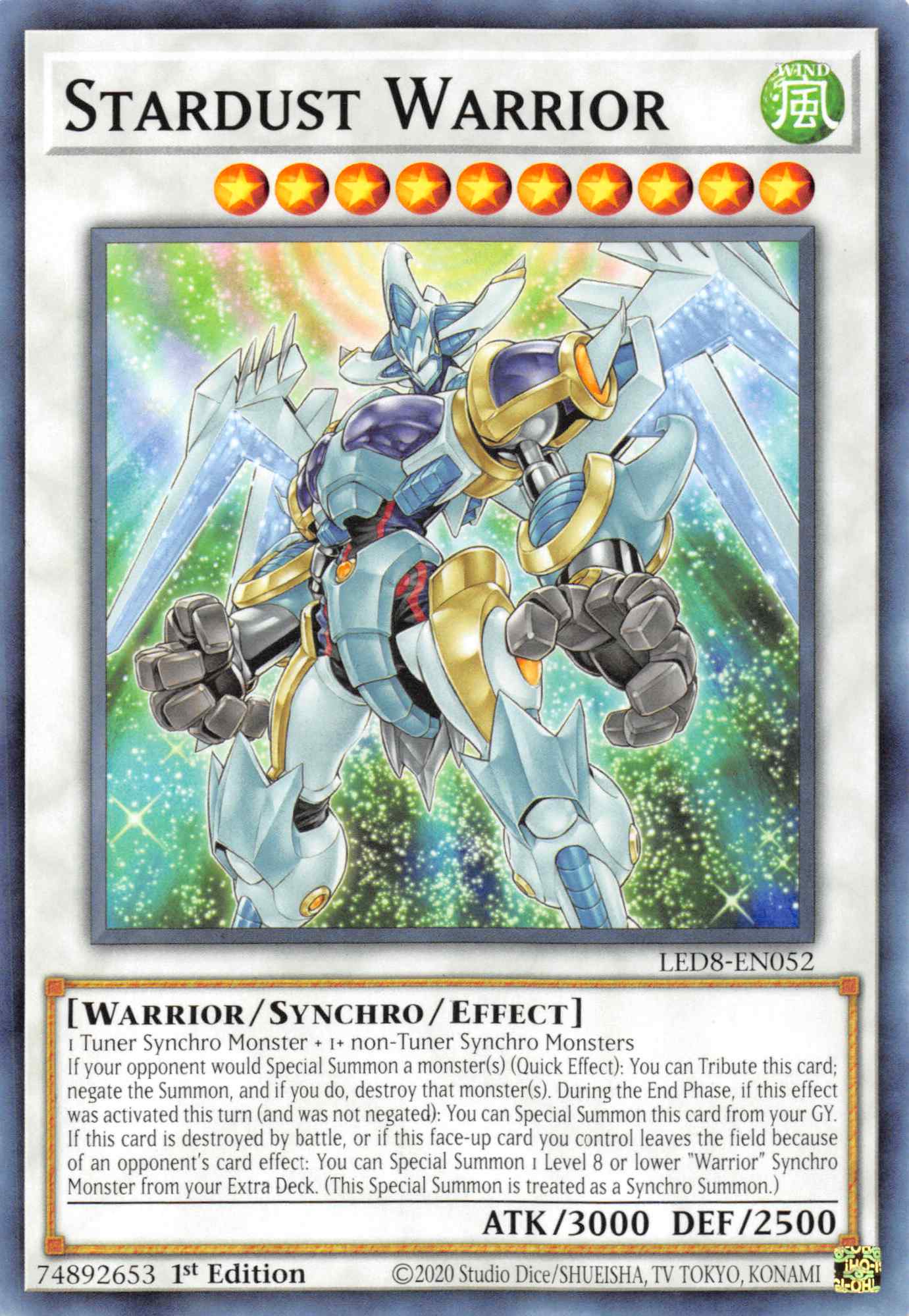 Stardust Warrior [LED8-EN052] Common | Jomio and Rueliete's Cards and Comics