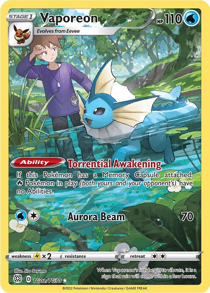 Vaporeon (TG02/TG30) [Sword & Shield: Brilliant Stars] | Jomio and Rueliete's Cards and Comics