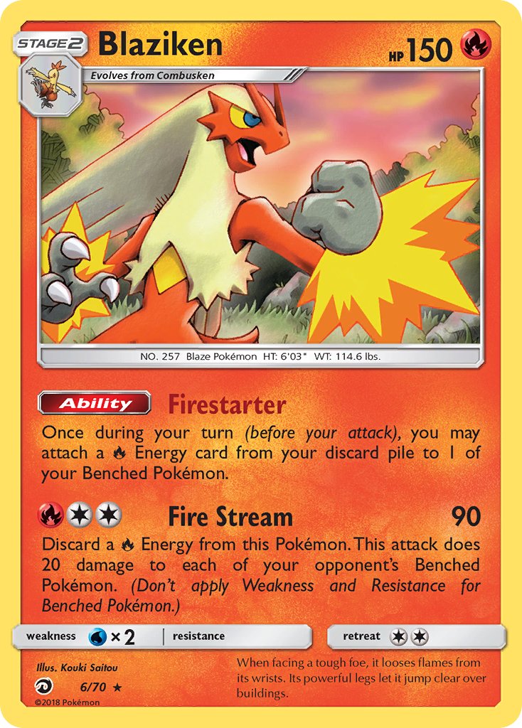 Blaziken (6/70) (Theme Deck Exclusive) [Sun & Moon: Dragon Majesty] | Jomio and Rueliete's Cards and Comics