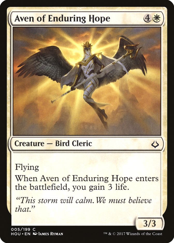 Aven of Enduring Hope [Hour of Devastation] | Jomio and Rueliete's Cards and Comics