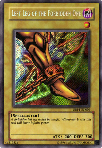 Left Leg of the Forbidden One [UBP1-EN002] Secret Rare | Jomio and Rueliete's Cards and Comics