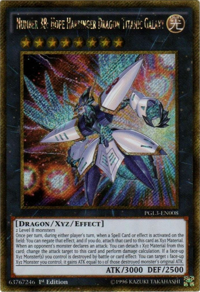 Number 38: Hope Harbinger Dragon Titanic Galaxy [PGL3-EN008] Gold Secret Rare | Jomio and Rueliete's Cards and Comics