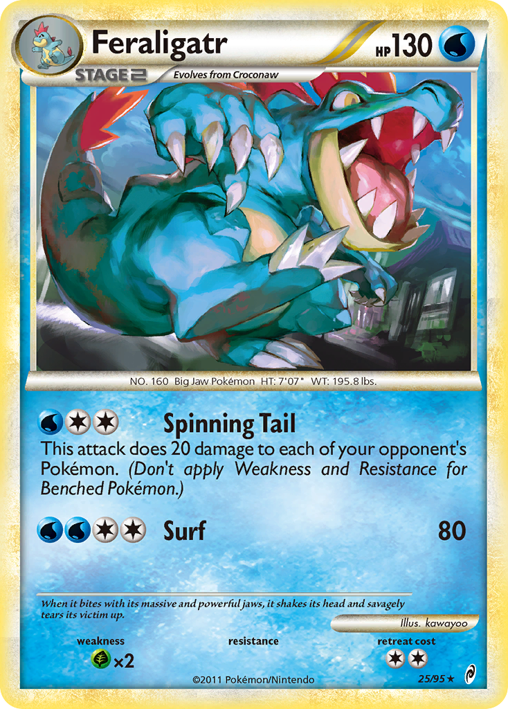 Feraligatr (25/95) [HeartGold & SoulSilver: Call of Legends] | Jomio and Rueliete's Cards and Comics