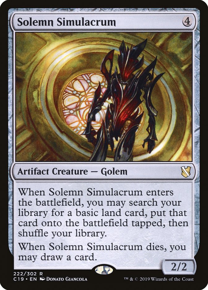 Solemn Simulacrum [Commander 2019] | Jomio and Rueliete's Cards and Comics