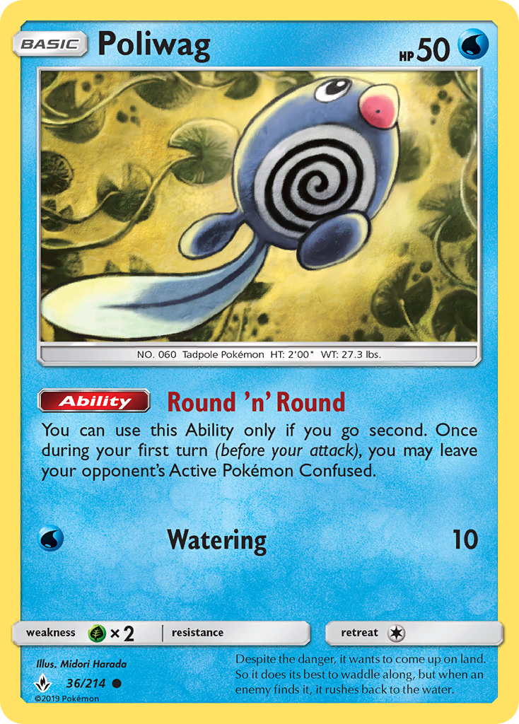 Poliwag (36/214) [Sun & Moon: Unbroken Bonds] | Jomio and Rueliete's Cards and Comics