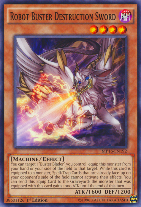 Robot Buster Destruction Sword [MP16-EN192] Common | Jomio and Rueliete's Cards and Comics