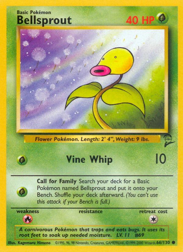 Bellsprout (66/130) [Base Set 2] | Jomio and Rueliete's Cards and Comics