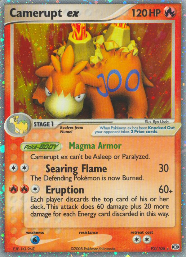 Camerupt ex (92/106) [EX: Emerald] | Jomio and Rueliete's Cards and Comics