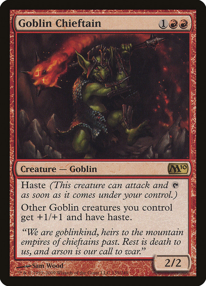 Goblin Chieftain [Magic 2010] | Jomio and Rueliete's Cards and Comics