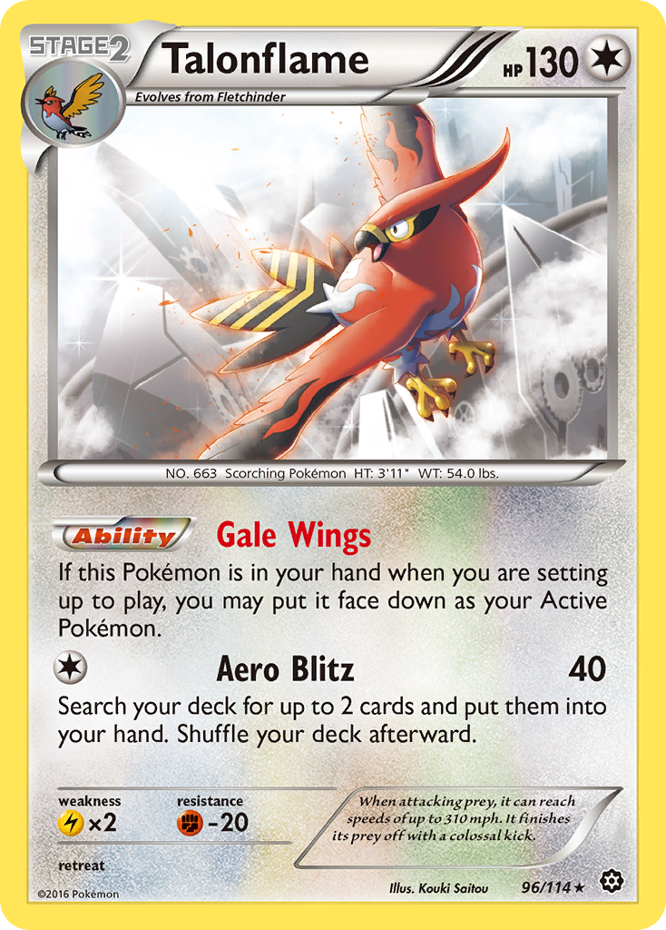 Talonflame (96/114) [XY: Steam Siege] | Jomio and Rueliete's Cards and Comics