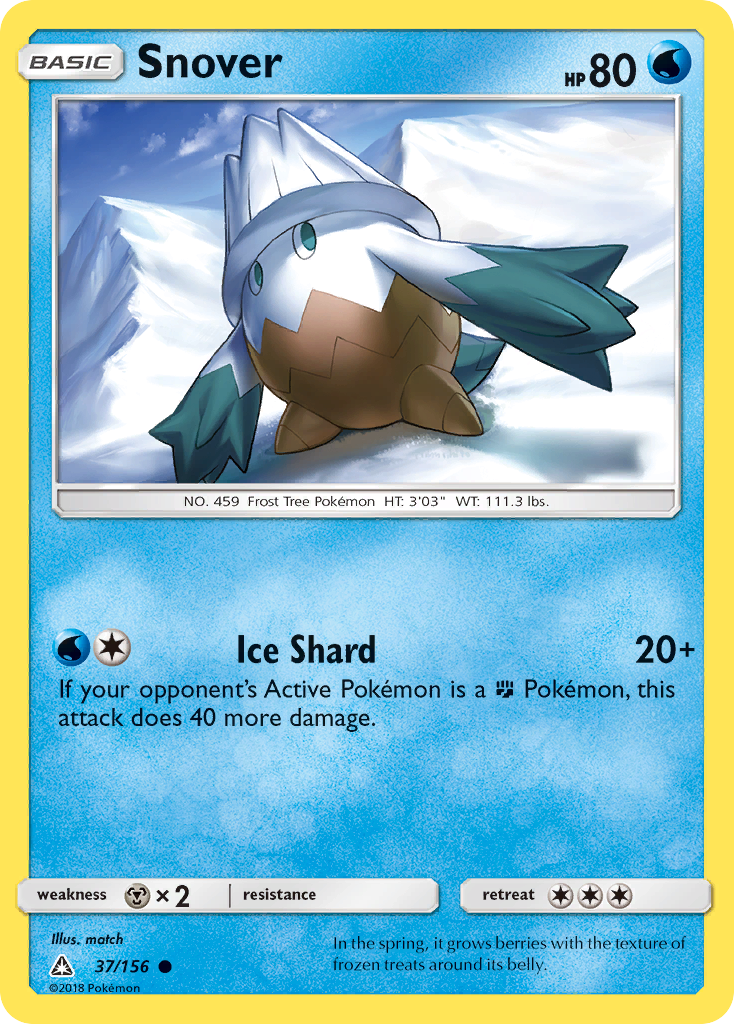 Snover (37/156) [Sun & Moon: Ultra Prism] | Jomio and Rueliete's Cards and Comics