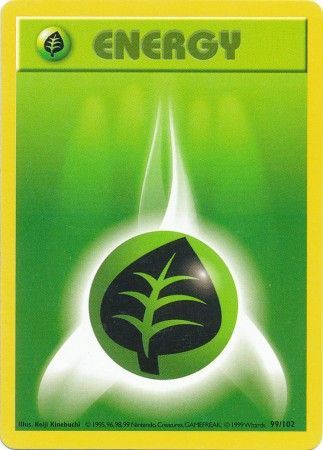 Grass Energy (99/102) [Base Set Shadowless Unlimited] | Jomio and Rueliete's Cards and Comics