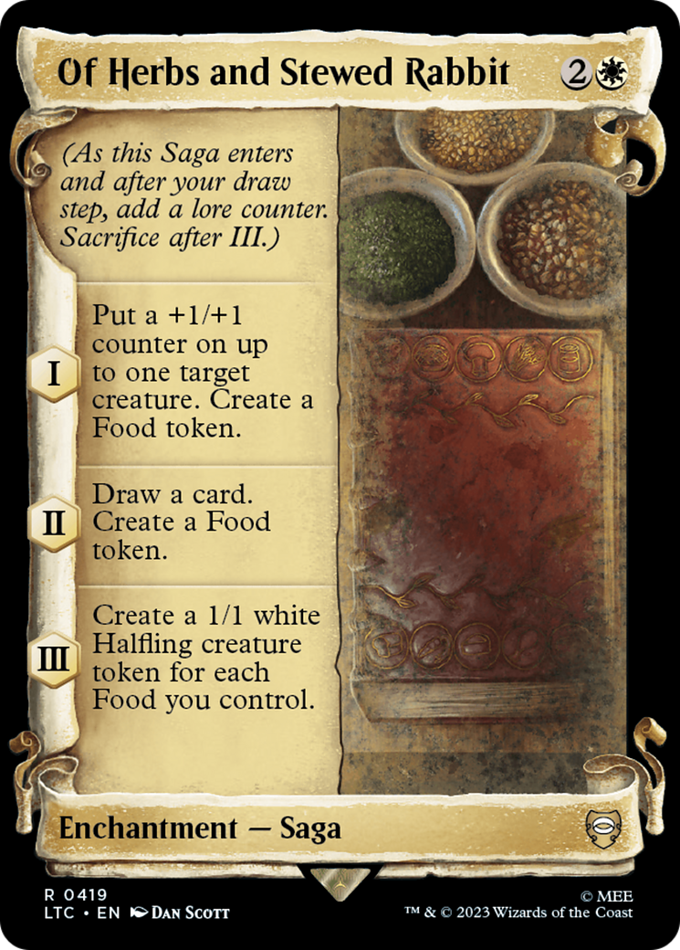 Of Herbs and Stewed Rabbit [The Lord of the Rings: Tales of Middle-Earth Commander Showcase Scrolls] | Jomio and Rueliete's Cards and Comics