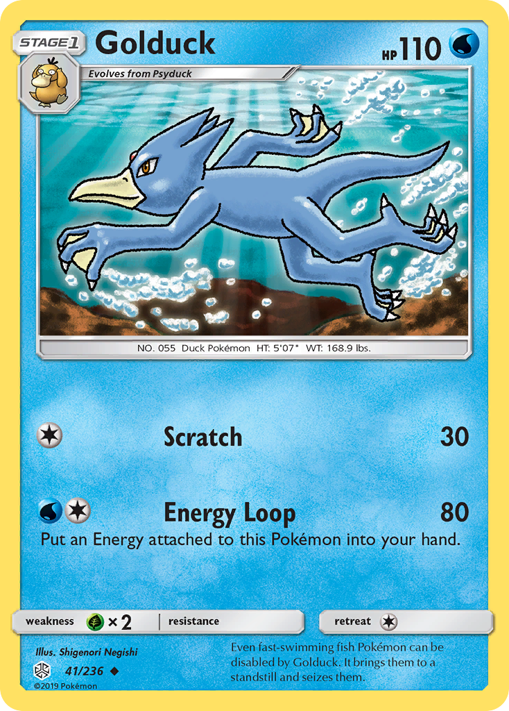 Golduck (41/236) [Sun & Moon: Cosmic Eclipse] | Jomio and Rueliete's Cards and Comics