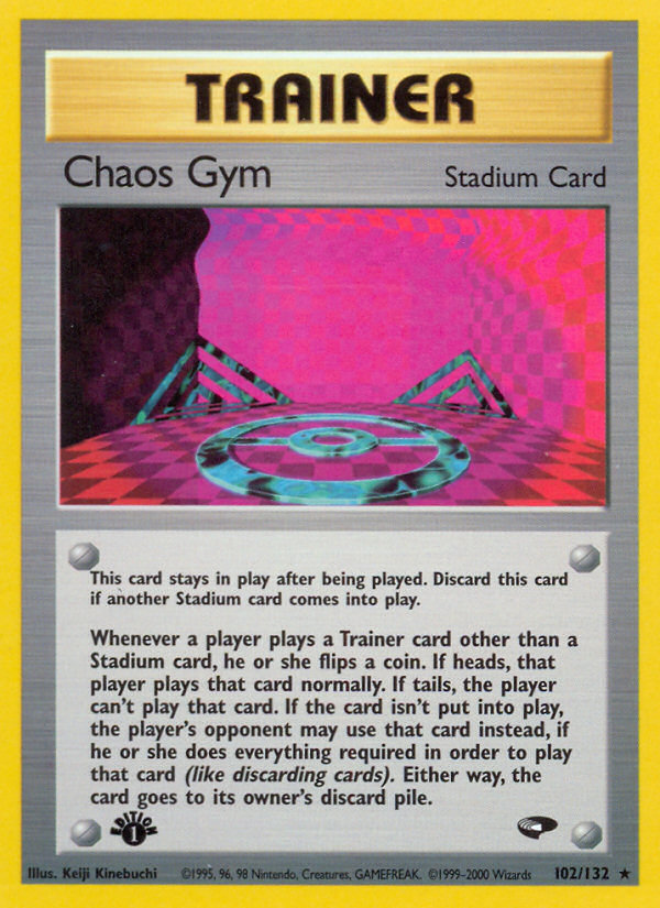 Chaos Gym (102/132) [Gym Challenge 1st Edition] | Jomio and Rueliete's Cards and Comics