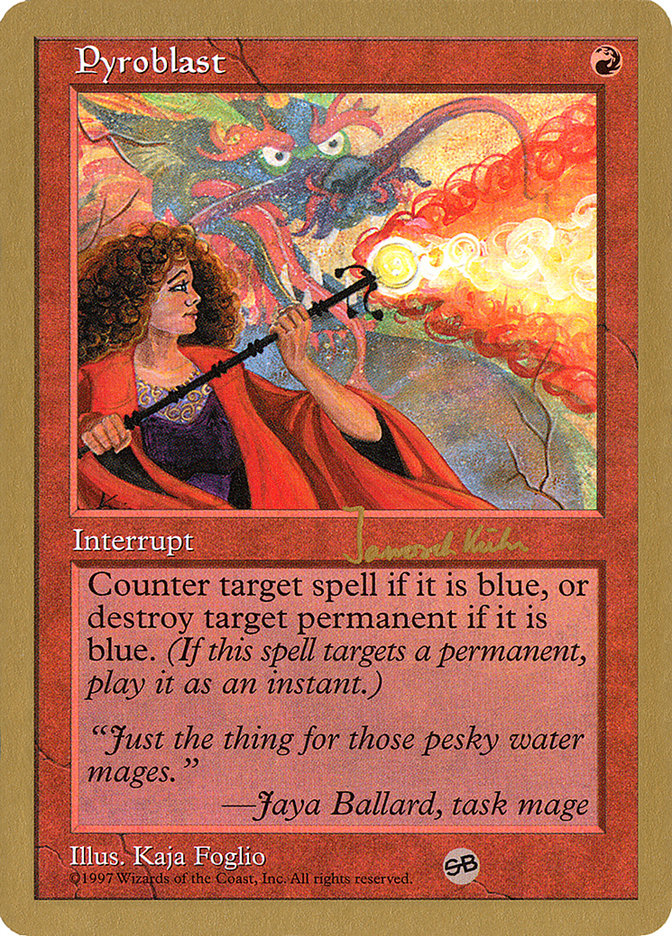 Pyroblast (Janosch Kuhn) (SB) [World Championship Decks 1997] | Jomio and Rueliete's Cards and Comics