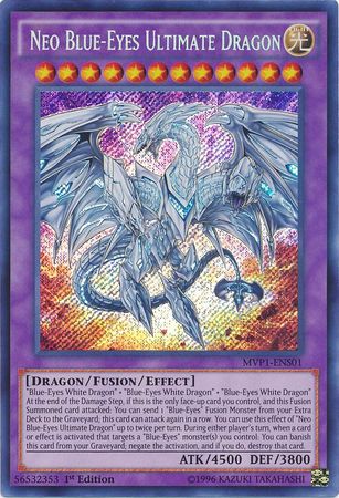 Neo Blue-Eyes Ultimate Dragon [MVP1-ENS01] Secret Rare | Jomio and Rueliete's Cards and Comics