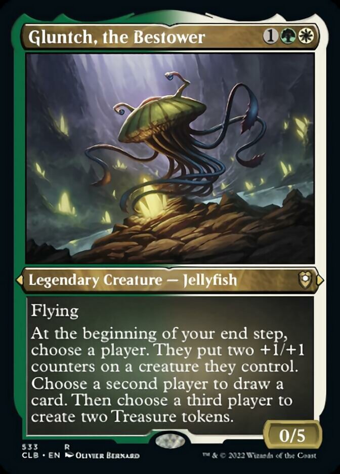 Gluntch, the Bestower (Foil Etched) [Commander Legends: Battle for Baldur's Gate] | Jomio and Rueliete's Cards and Comics