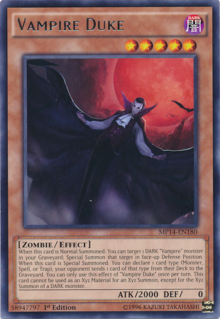 Vampire Duke [MP14-EN180] Rare | Jomio and Rueliete's Cards and Comics