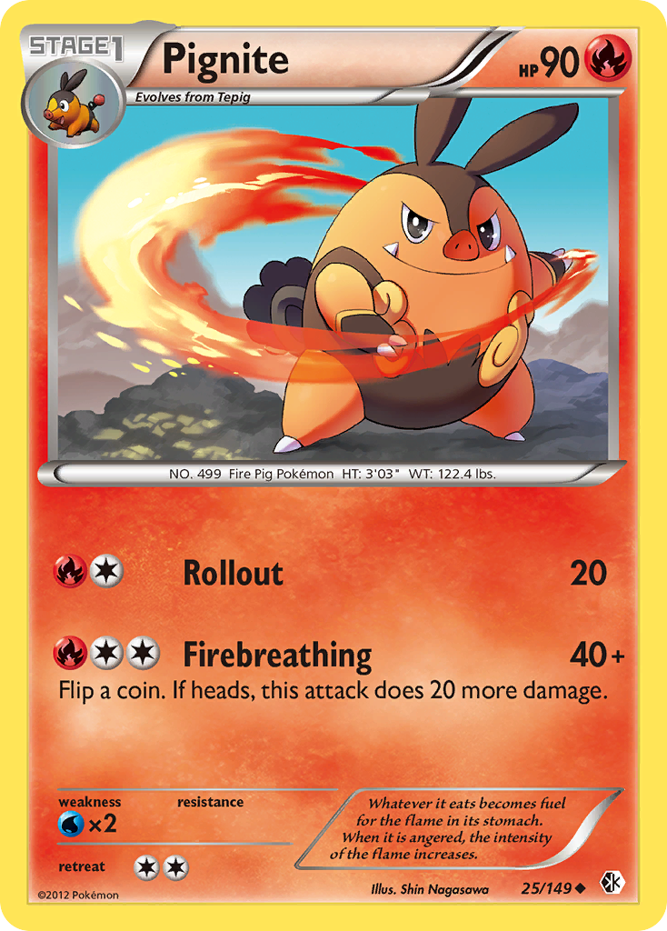 Pignite (25/149) [Black & White: Boundaries Crossed] | Jomio and Rueliete's Cards and Comics