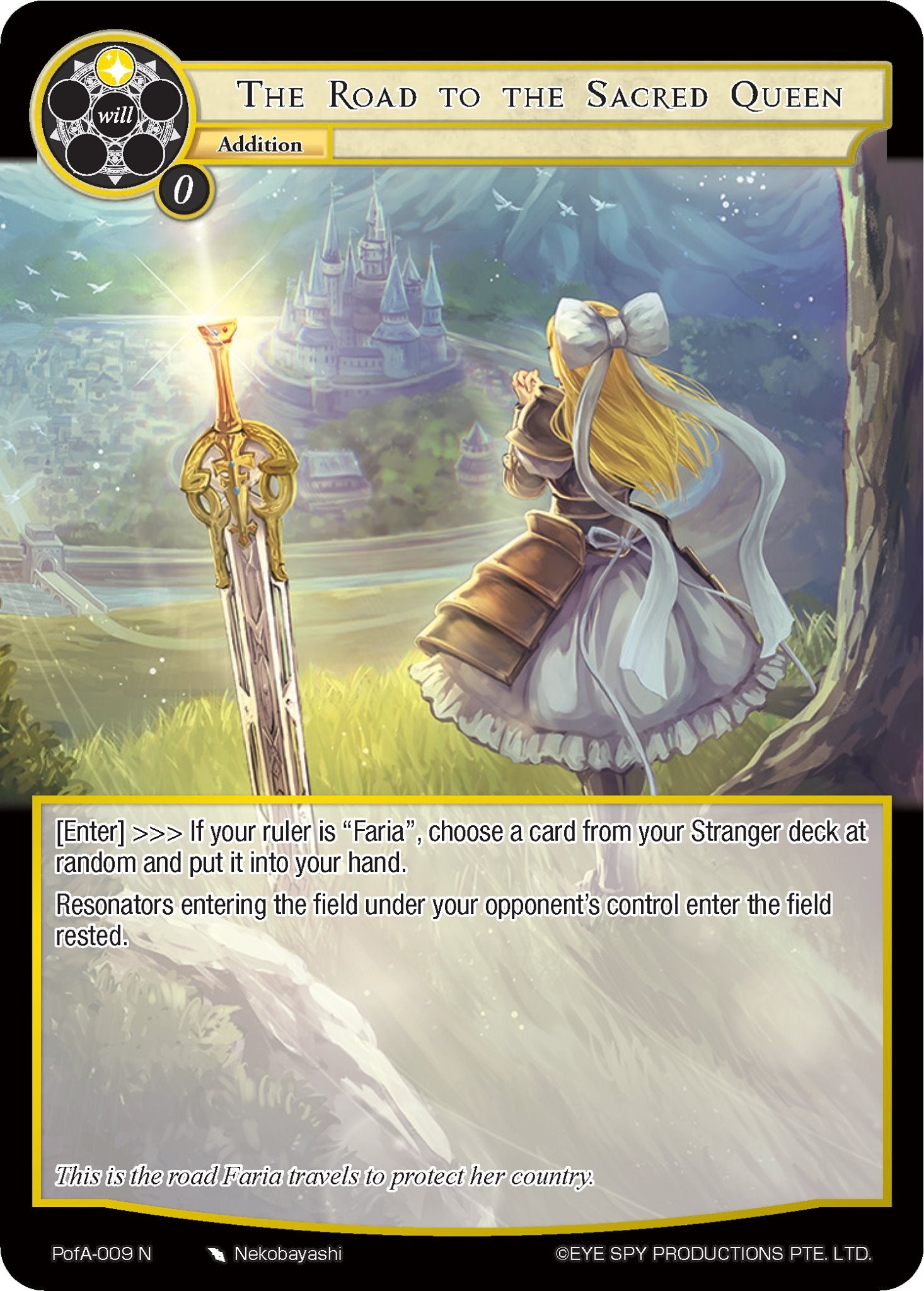 The Road to the Sacred Queen (PofA-009) [Alice Origin IV: Prologue of Attoractia] | Jomio and Rueliete's Cards and Comics