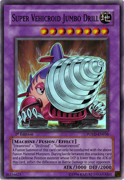 Super Vehicroid Jumbo Drill [POTD-EN036] Super Rare | Jomio and Rueliete's Cards and Comics