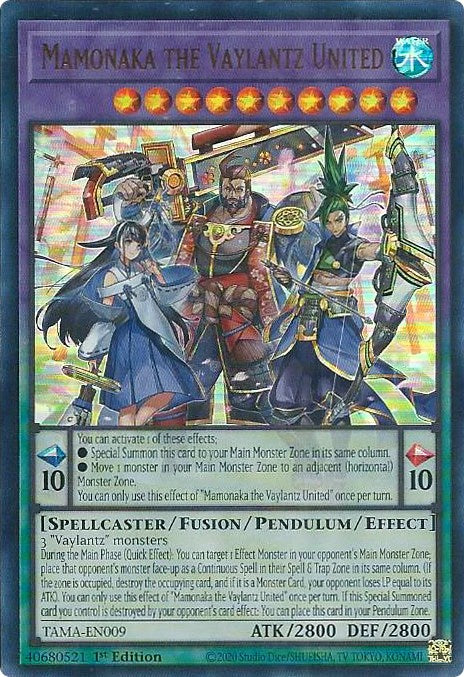 Mamonaka the Vaylantz United [TAMA-EN009] Ultra Rare | Jomio and Rueliete's Cards and Comics