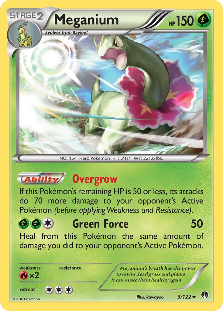 Meganium (3/122) [XY: BREAKpoint] | Jomio and Rueliete's Cards and Comics