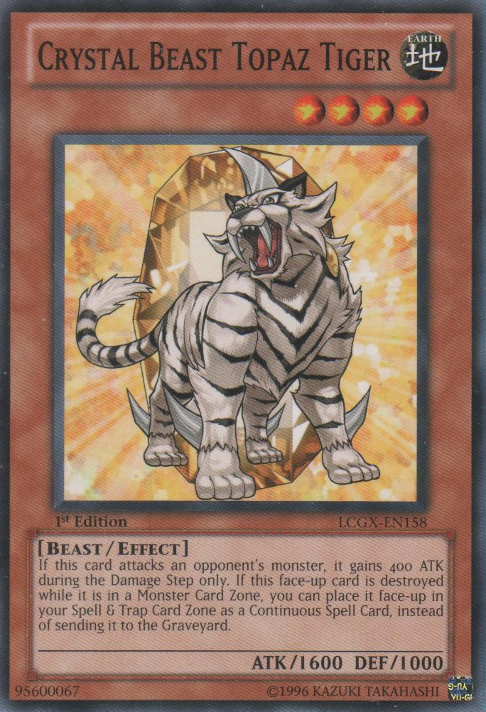 Crystal Beast Topaz Tiger [LCGX-EN158] Common | Jomio and Rueliete's Cards and Comics