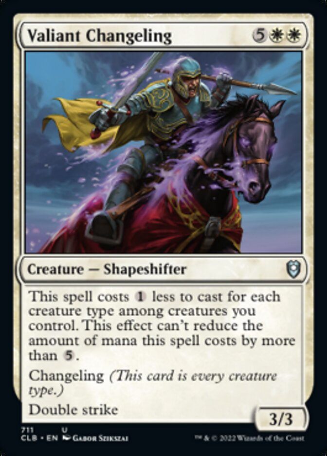 Valiant Changeling [Commander Legends: Battle for Baldur's Gate] | Jomio and Rueliete's Cards and Comics
