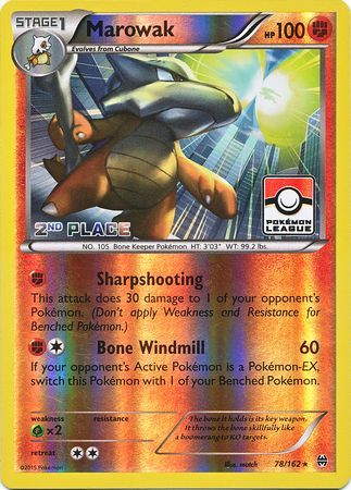Marowak (78/162) (League Promo 2nd Place) [XY: BREAKthrough] | Jomio and Rueliete's Cards and Comics