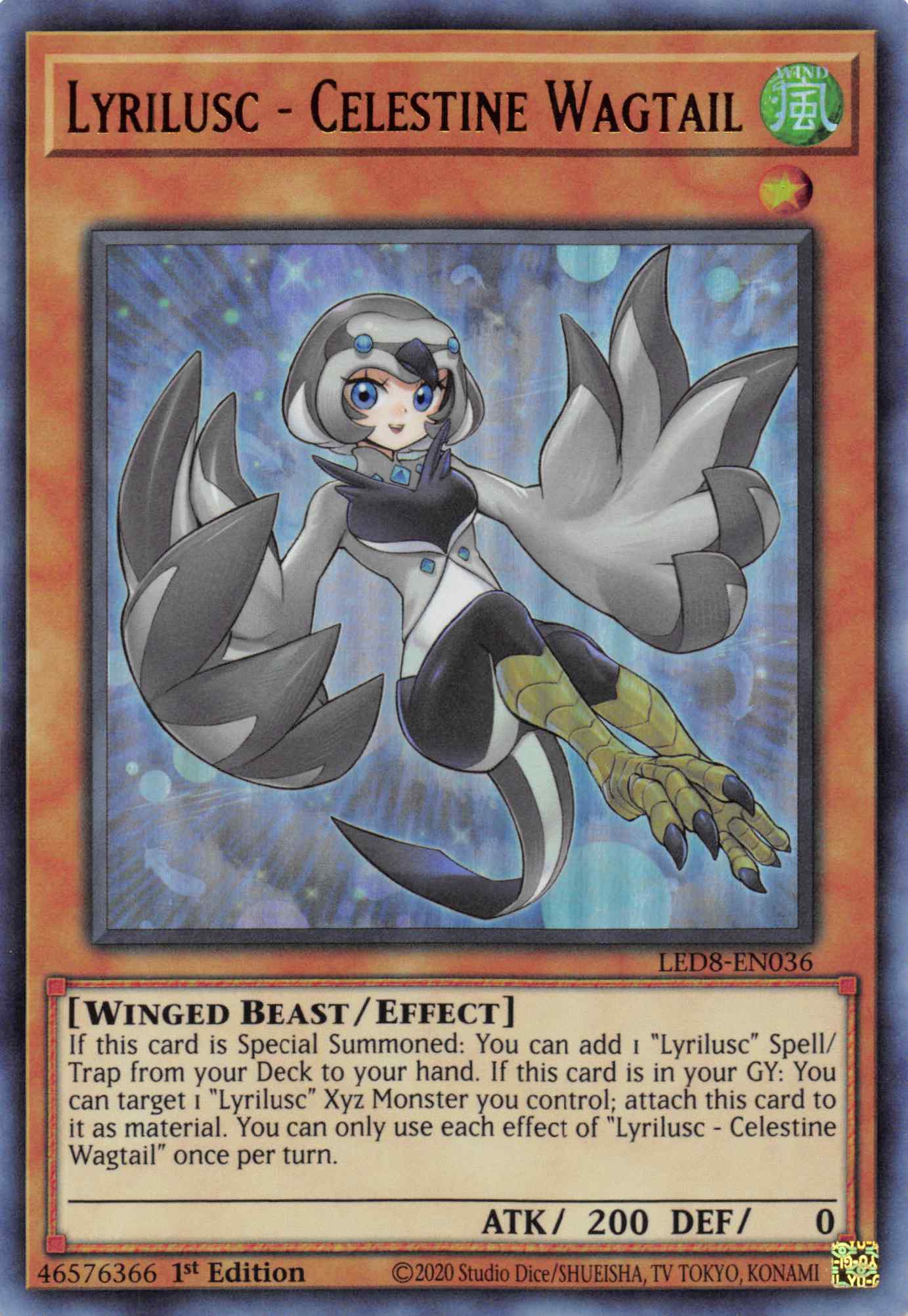 Lyrilusc - Celestine Wagtail [LED8-EN036] Ultra Rare | Jomio and Rueliete's Cards and Comics
