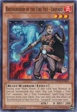Brotherhood of the Fire Fist - Leopard [MP14-EN013] Common | Jomio and Rueliete's Cards and Comics