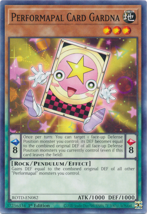 Performapal Card Gardna [ROTD-EN082] Common | Jomio and Rueliete's Cards and Comics