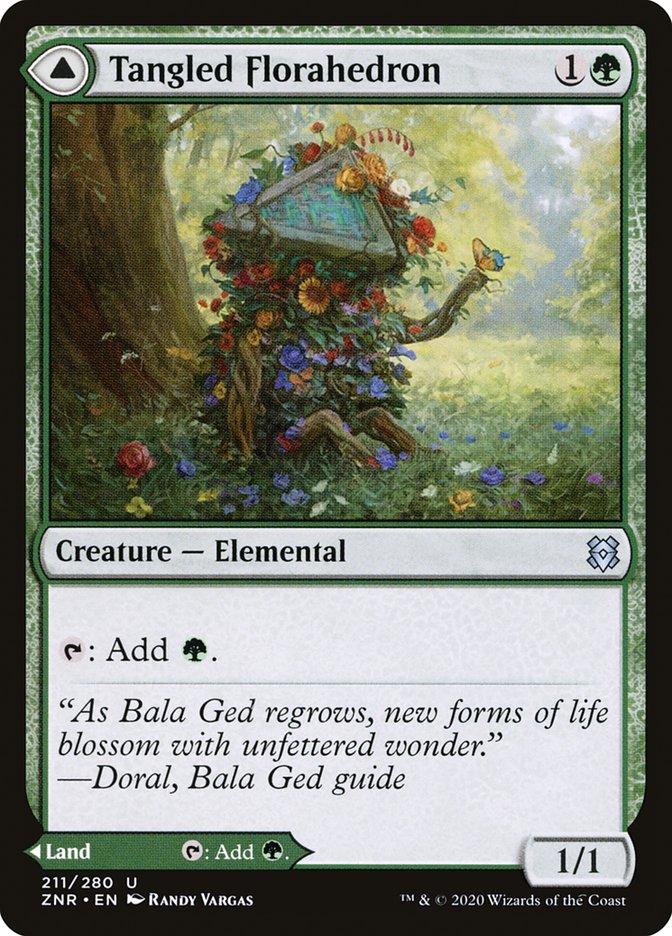 Tangled Florahedron // Tangled Vale [Zendikar Rising] | Jomio and Rueliete's Cards and Comics