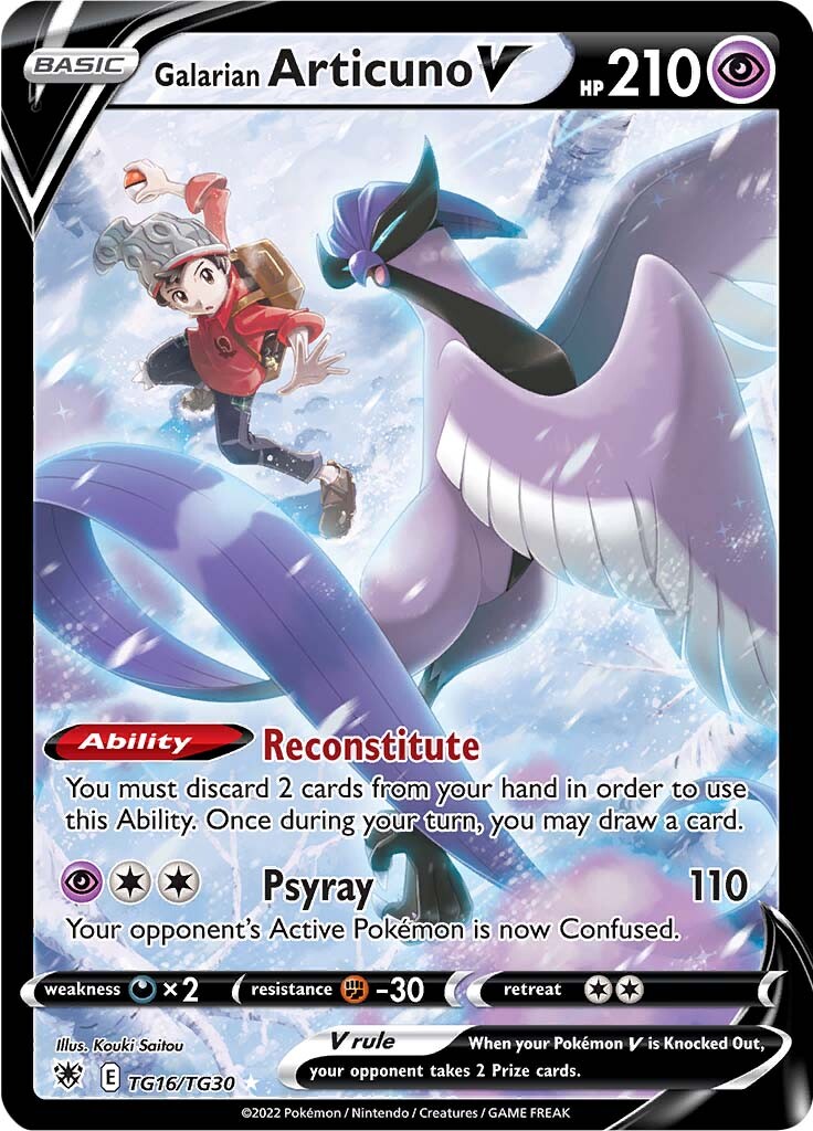 Galarian Articuno V (TG16/TG30) [Sword & Shield: Astral Radiance] | Jomio and Rueliete's Cards and Comics