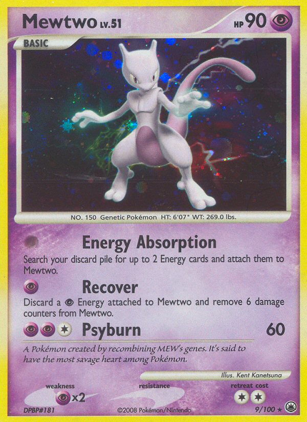 Mewtwo (9/100) [Diamond & Pearl: Majestic Dawn] | Jomio and Rueliete's Cards and Comics