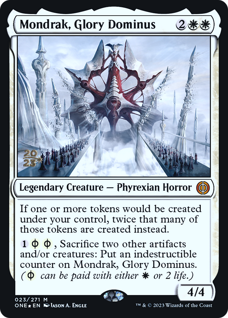 Mondrak, Glory Dominus [Phyrexia: All Will Be One Prerelease Promos] | Jomio and Rueliete's Cards and Comics