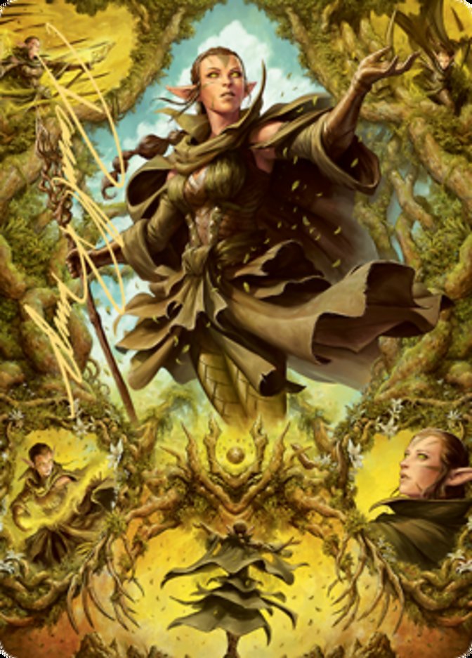 Nissa of Shadowed Boughs 2 Art Card (Gold-Stamped Signature) [Zendikar Rising Art Series] | Jomio and Rueliete's Cards and Comics