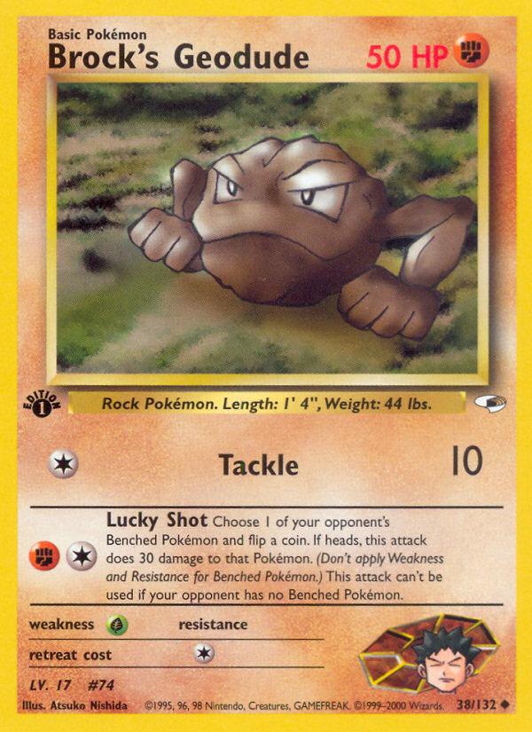 Brock's Geodude (38/132) [Gym Heroes 1st Edition] | Jomio and Rueliete's Cards and Comics